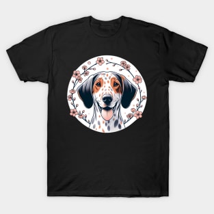 American Leopard Hound Captures Spring's Cherry Blossoms Beauty T-Shirt